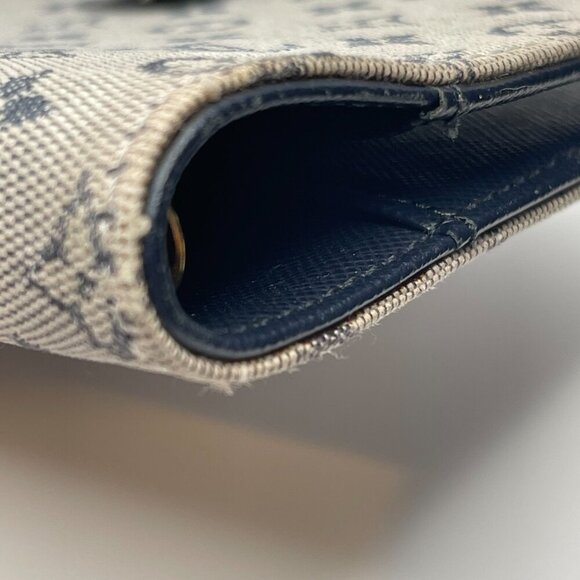Louis Vuitton Vintage Mini Lin PM Passport Agenda Cover - Navy - Preowned - Picture 9 of 11